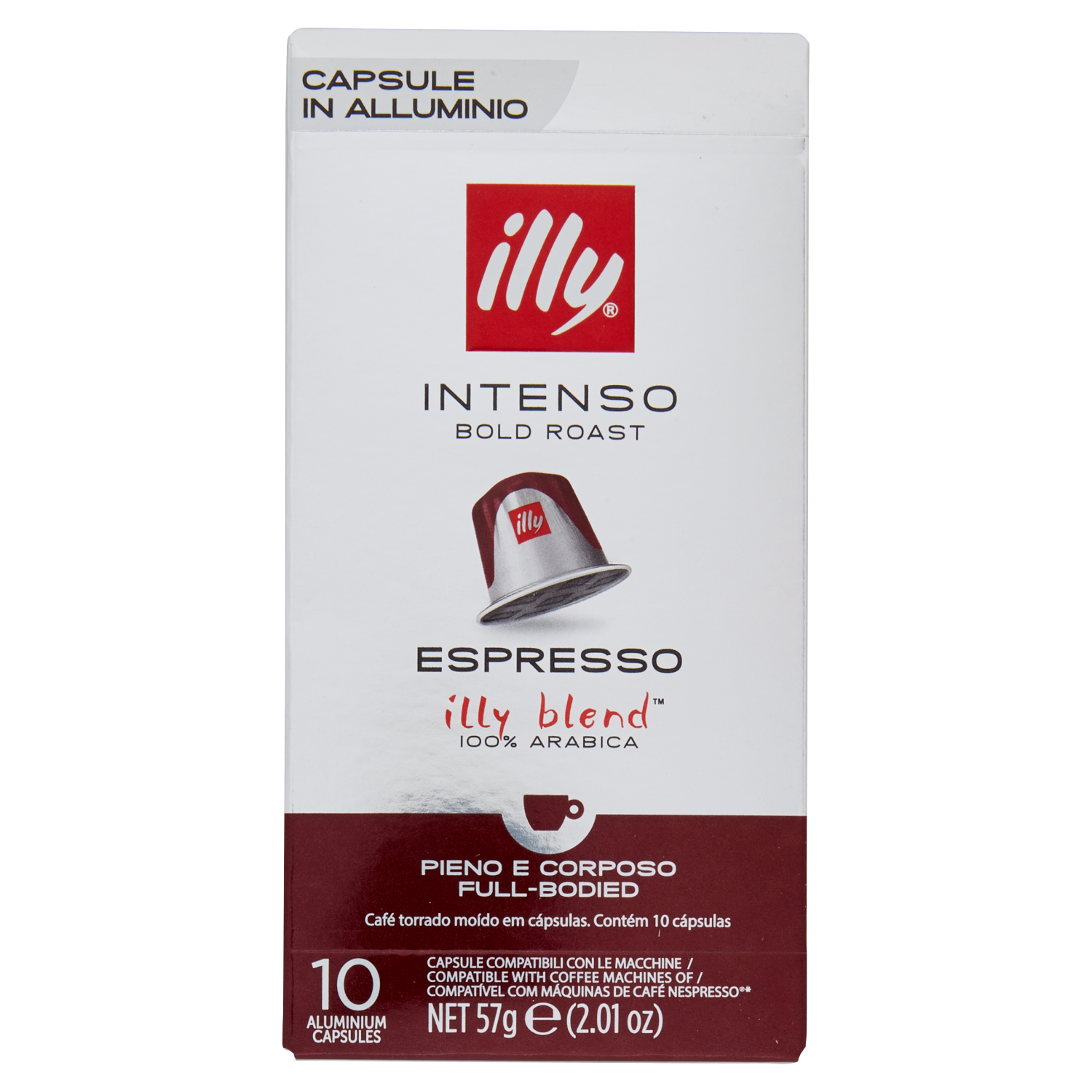 ILLY CAFFE' INTENSO X 10 CAPSULE NESPRESSO 57g (10 in a box)