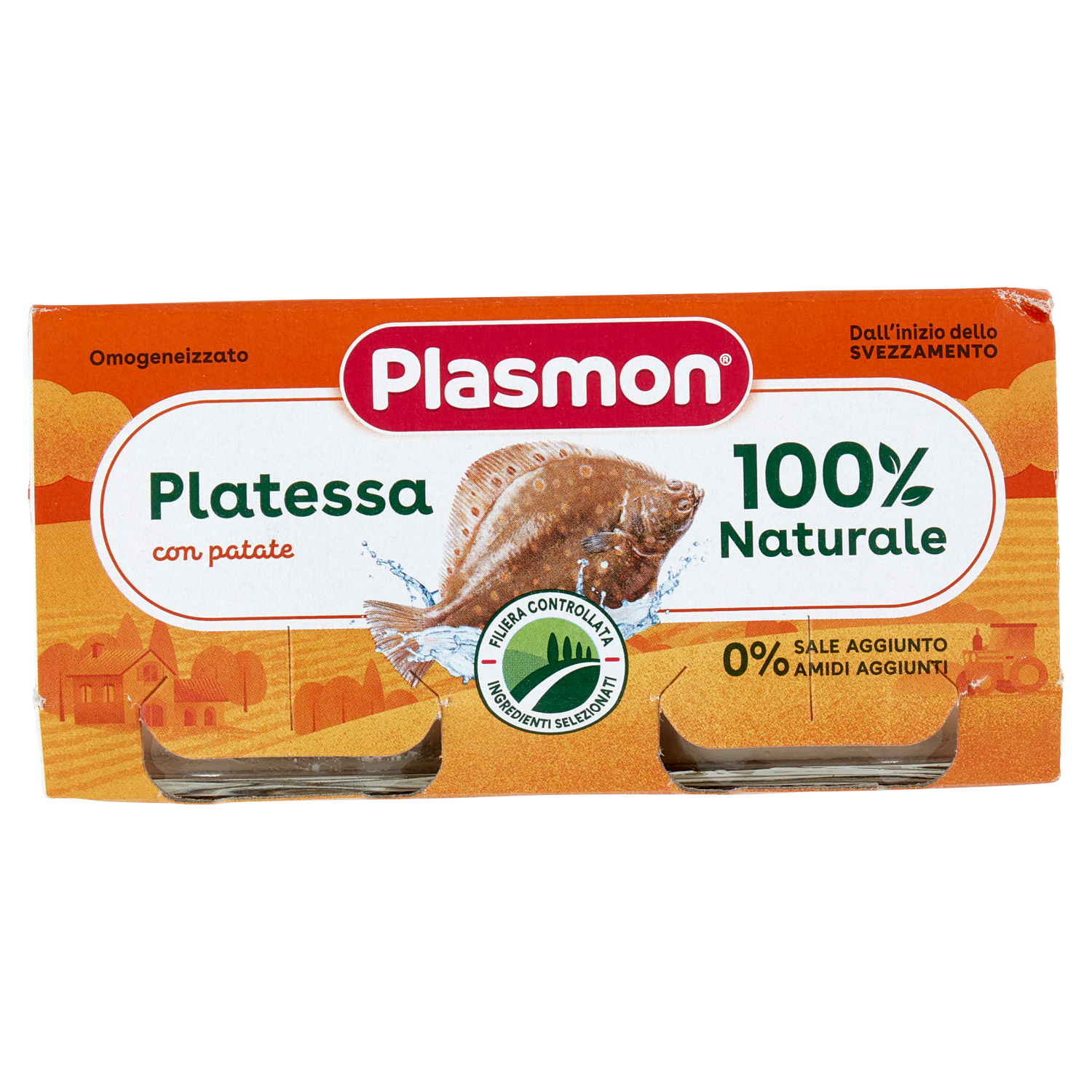 PLASMON OMOGENEIZZATO PLATESSA 80g x2 (12 in a box)