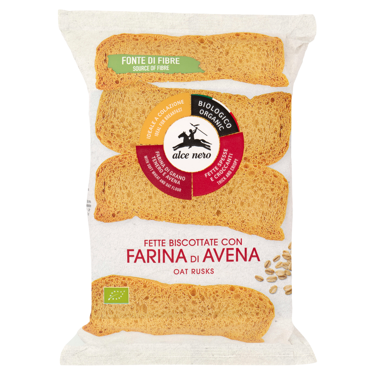 ALCENERO FETTE BISCOTTATE AVENA ORGANIC 120g (9 in a box)