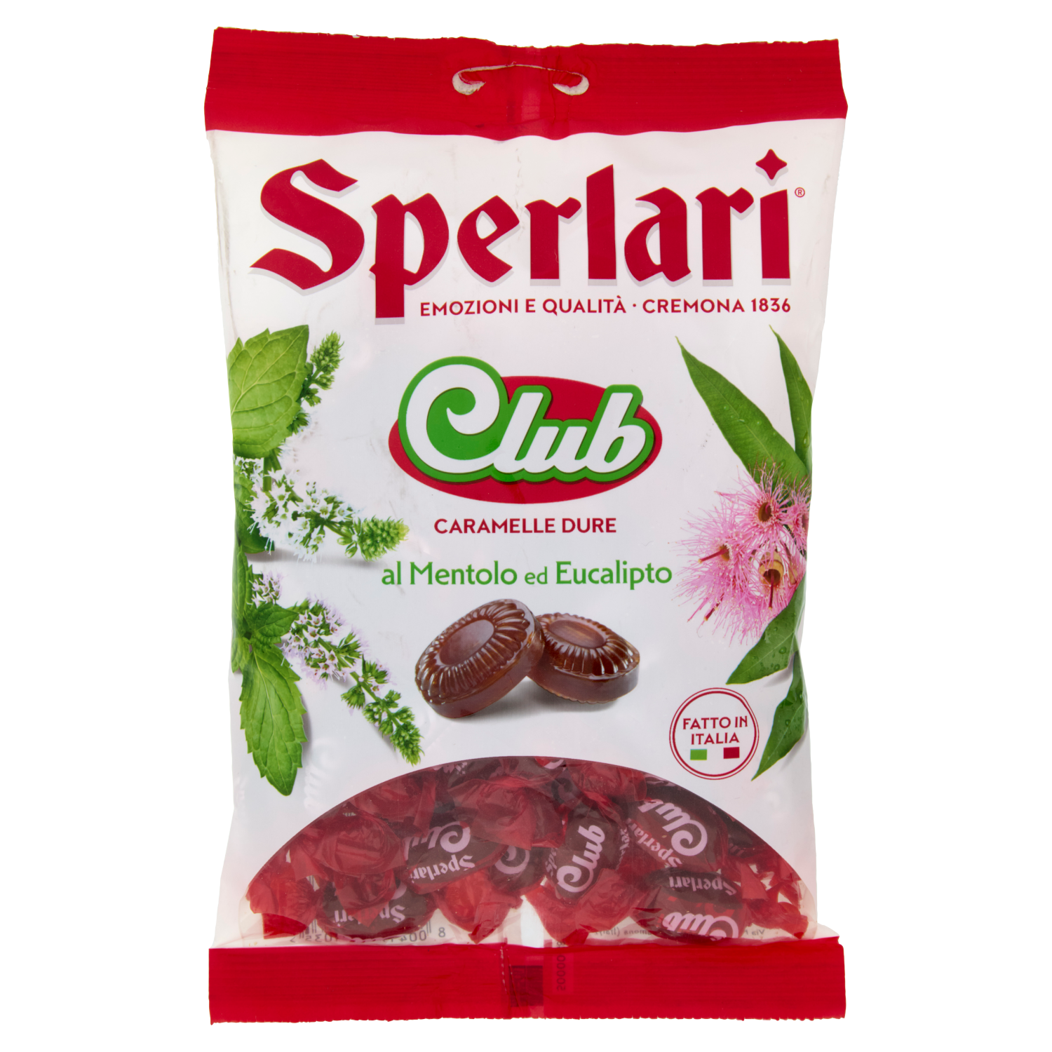 SPERLARI CARAMELLE CLUB MENTA ED EUCALIPTO 200g (18 in a box)