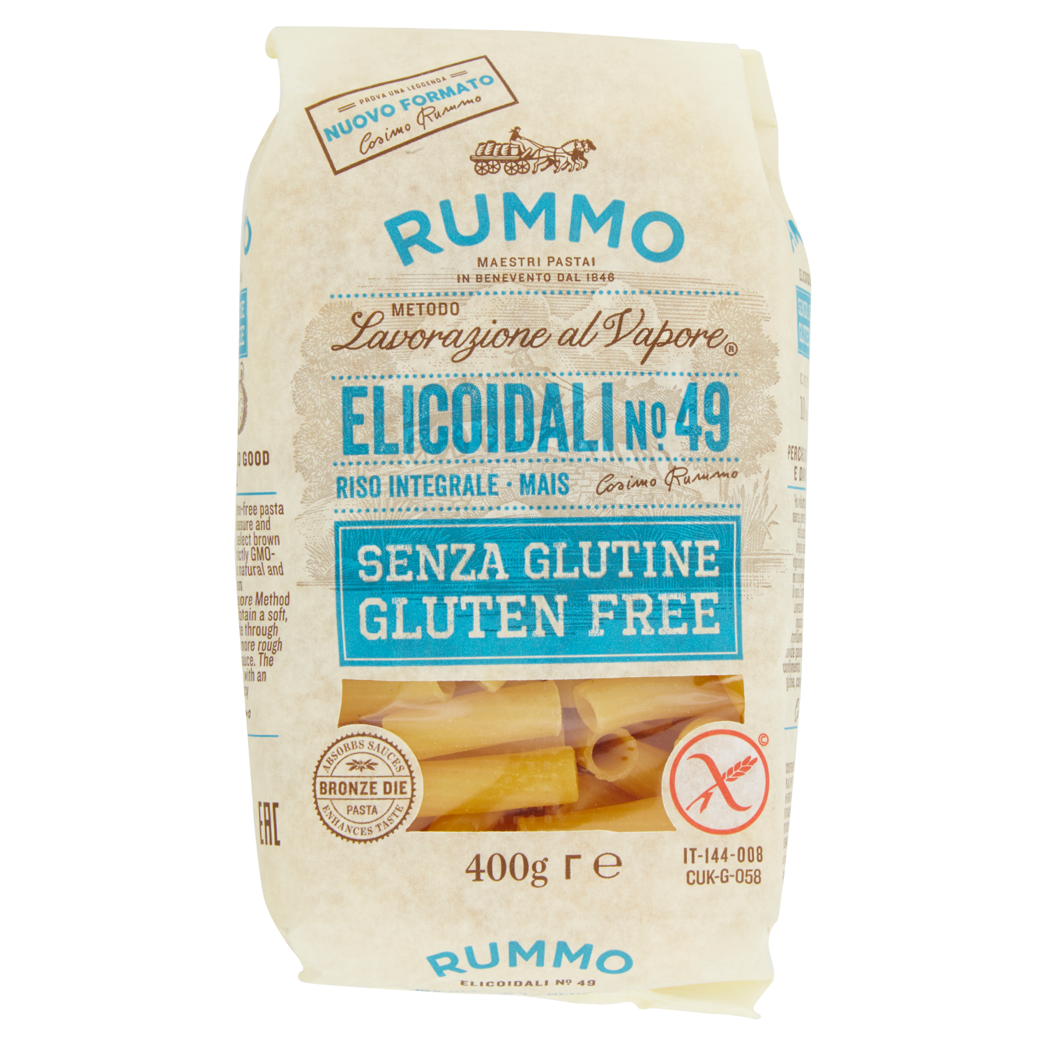 RUMMO ELICOIDALI SENZA GLUTINE 400g (12 in a box)