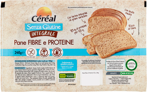 Cereal Pane Integrale S/Glut. g.240 Fibre E Proteine (9 In A Box) (£1.97 Each)