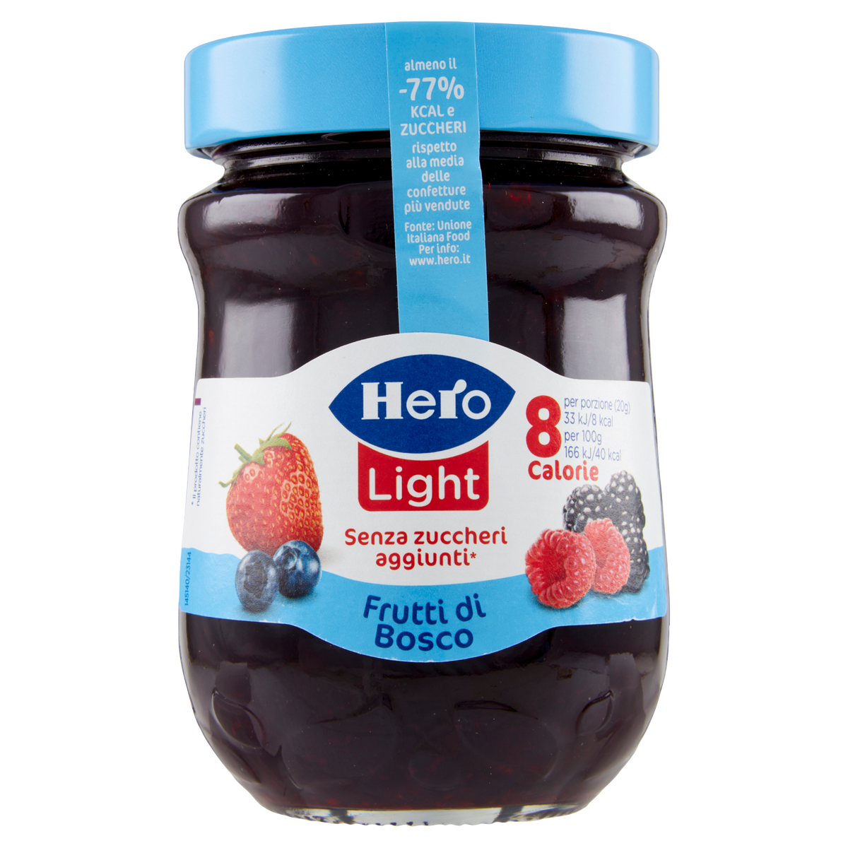 HERO CONFETTURE LIGHT FRUTTI BOSCO no added sugar 280g (8 in a box)