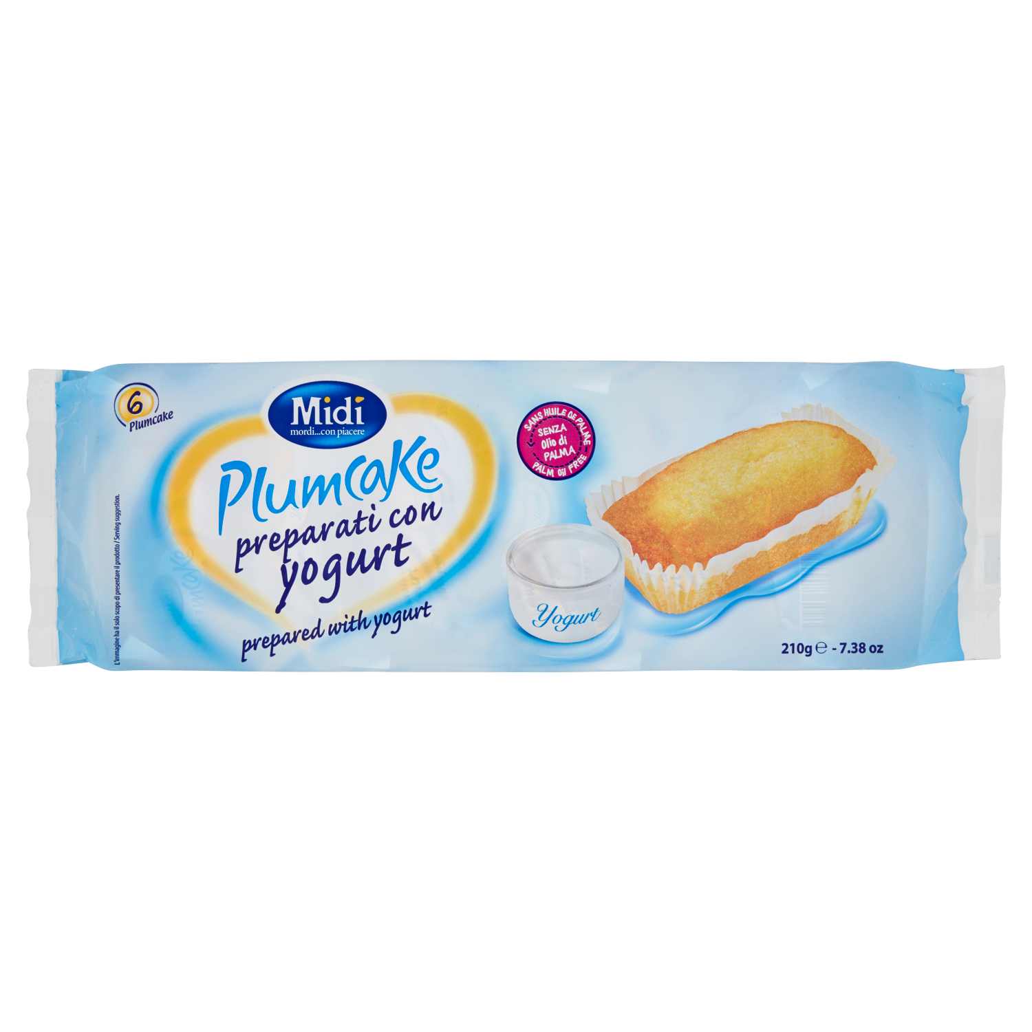 MIDI' PLUMCAKE YOGURT X6 210g (18 in a box)