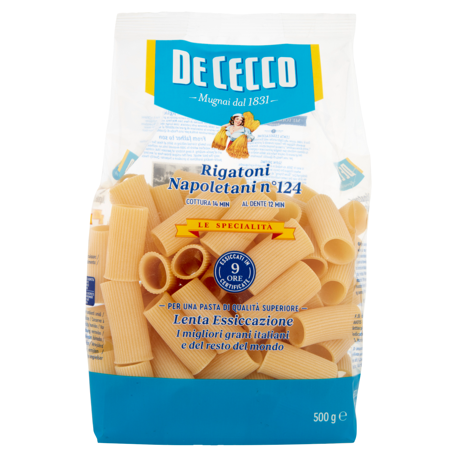 DE CECCO LE SPECIALITA' RIGATONI NAPOLETANI N°124 500g (12 in a box)
