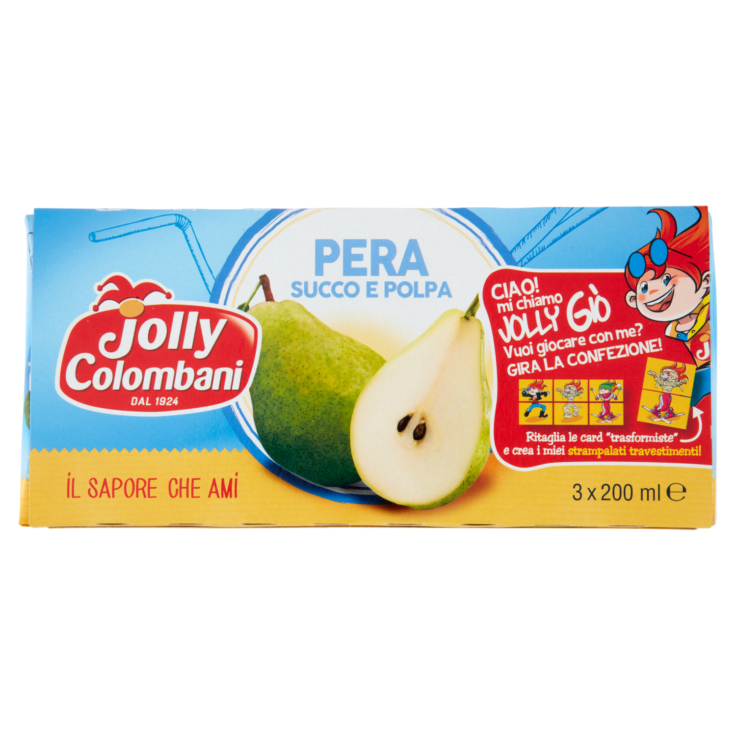 JOLLY COLOMBANI PERA BRIK 200ML X3 600ml (8 in a box)