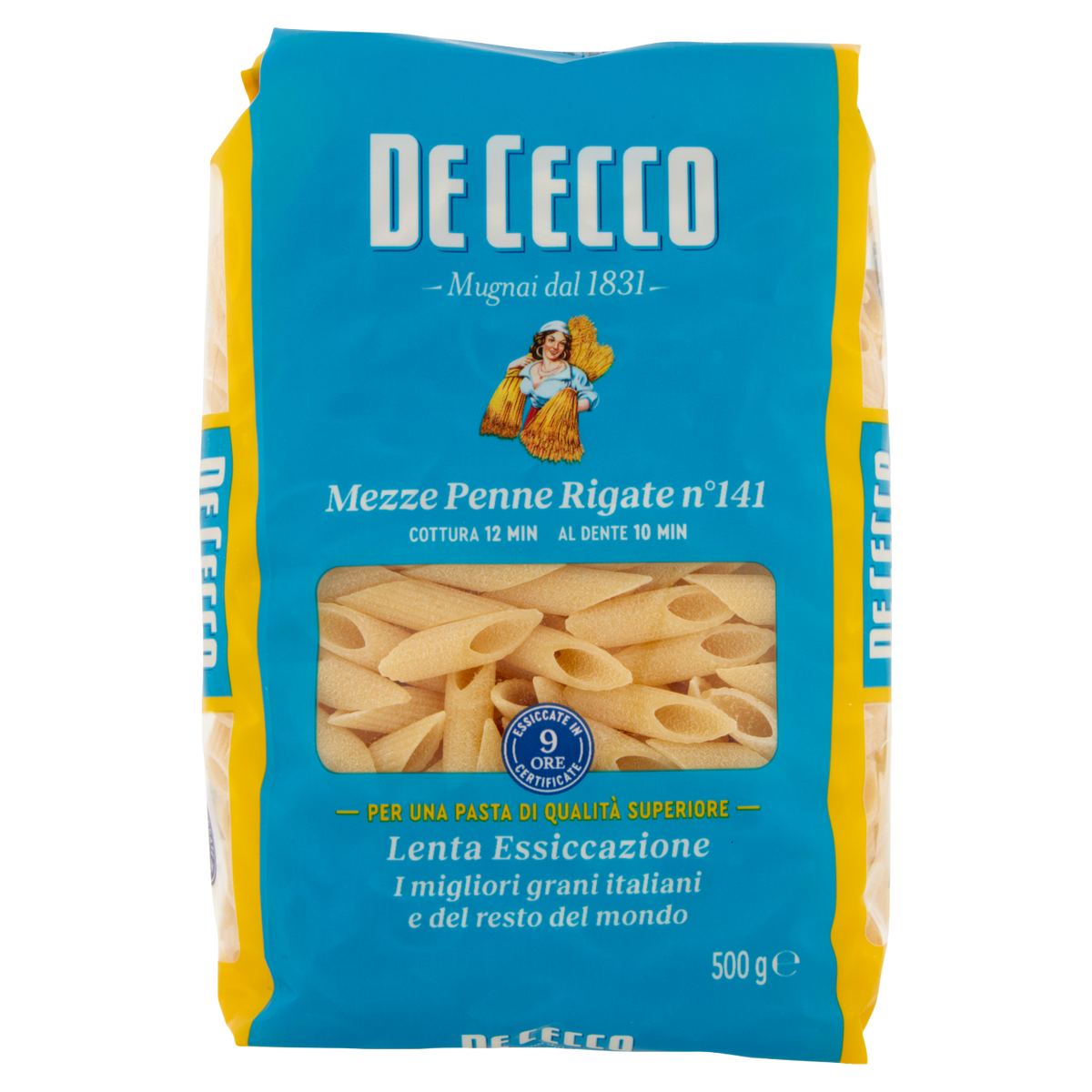 DE CECCO PASTA DI SEMOLA MEZZE PENNE RIGATE N°141 500g(24 in a box)