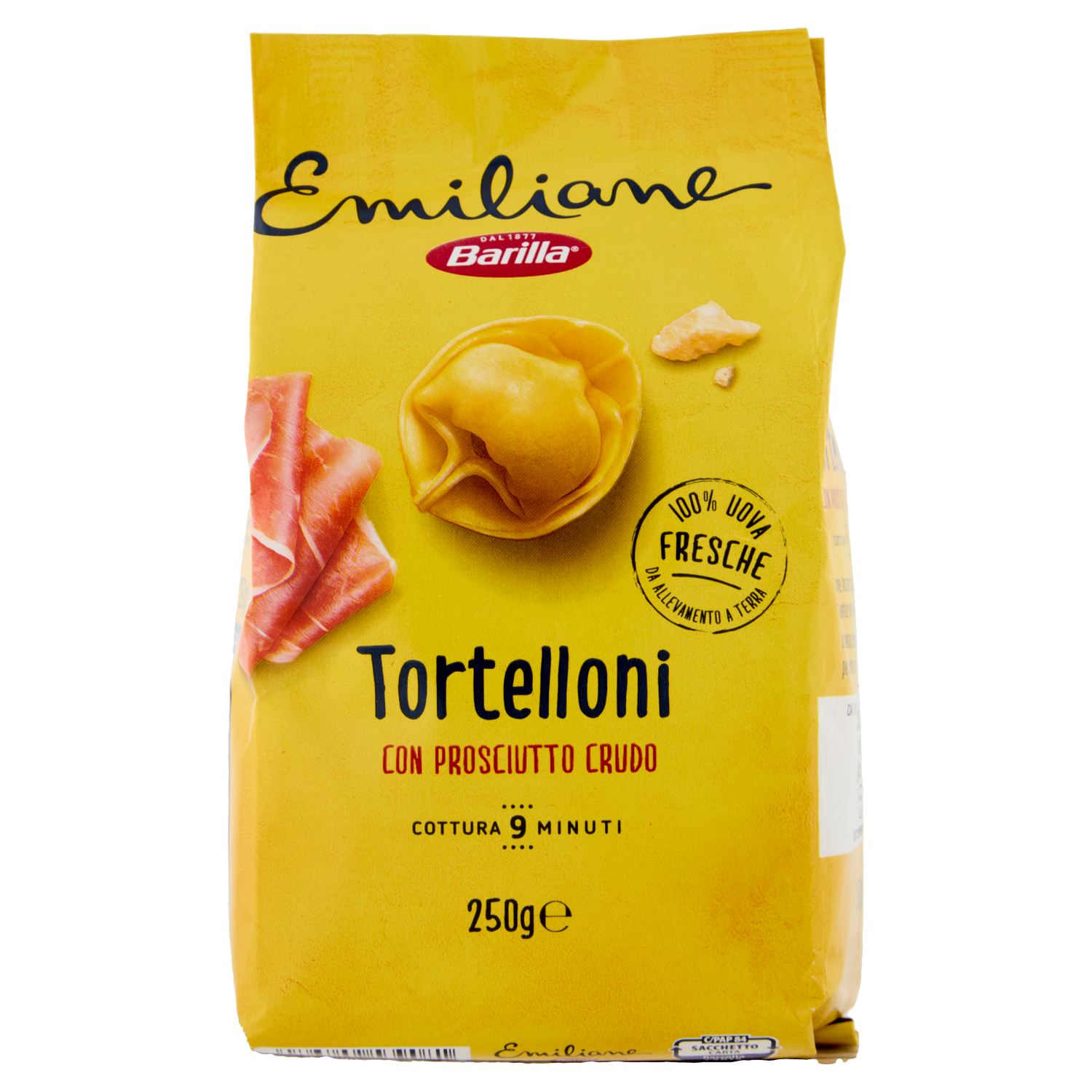 BARILLA EMILIANE TORTELLONI CRUDO E PARMIGIANO 250g (10 in a box)