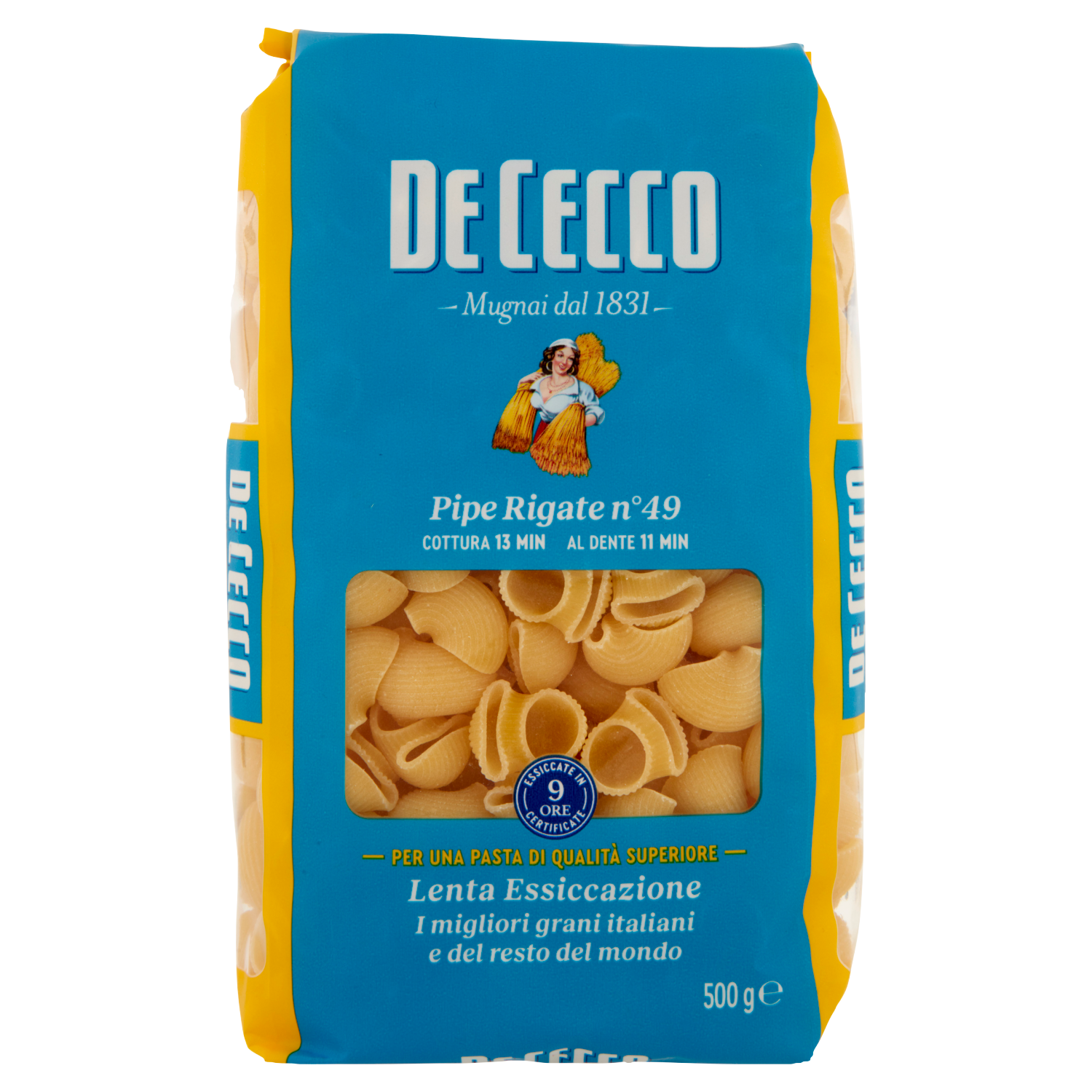 DE CECCO PIPE RIGATE N.49 500g (24 in a box)