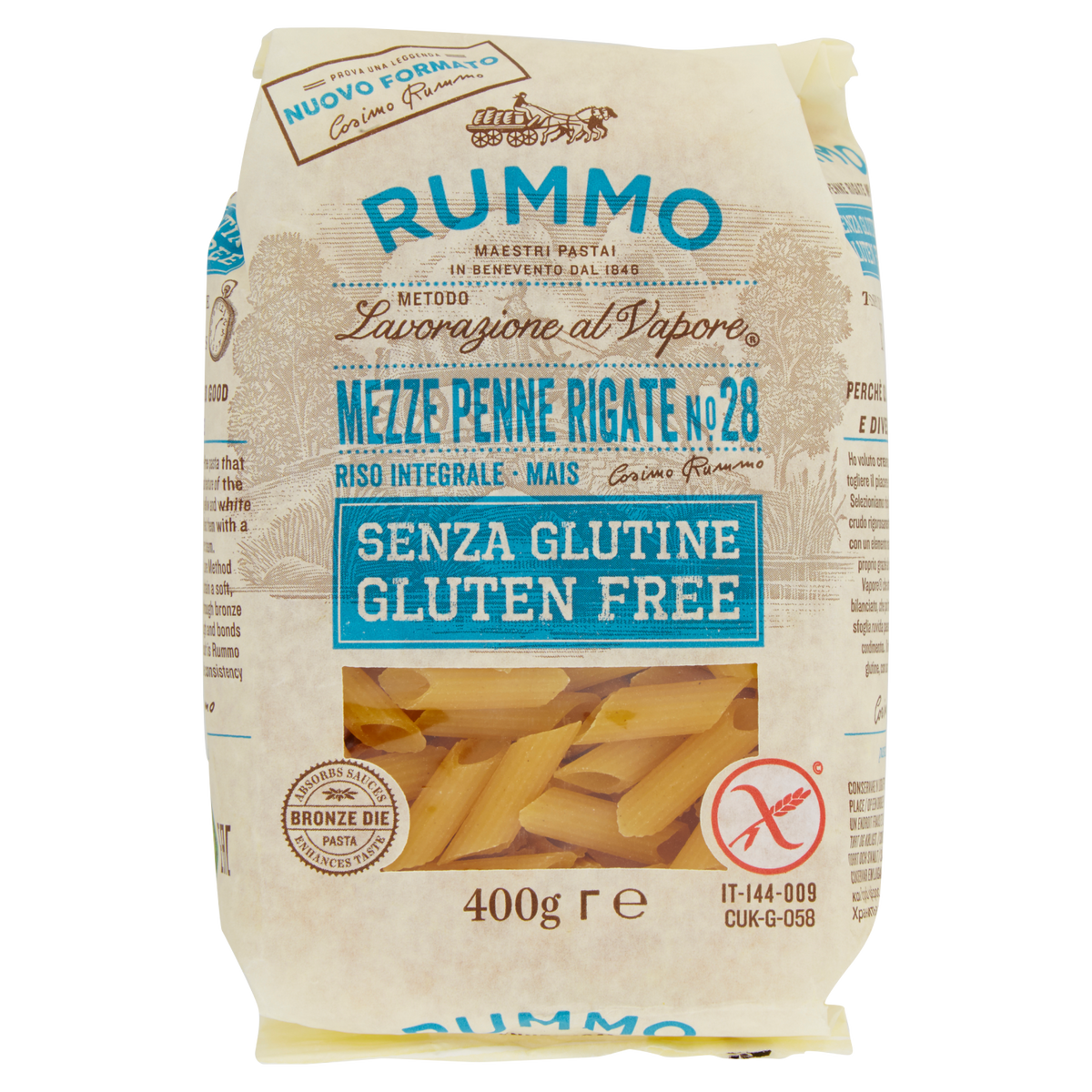 RUMMO MEZZE PENNE RIGATE SENZA GLUTINE 400g (12 in a box)