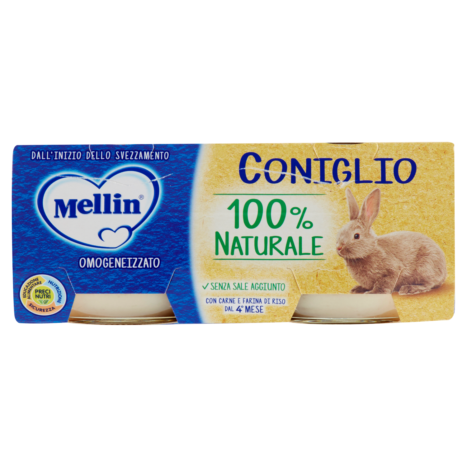 MELLIN OMOGENEIZZATO CONIGLIO 80g X2 160g (12 in a box)