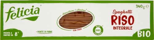 Felicia Spaghetti Riso Integrale Bio 340g (12 In A Box) (£1.53 Each)