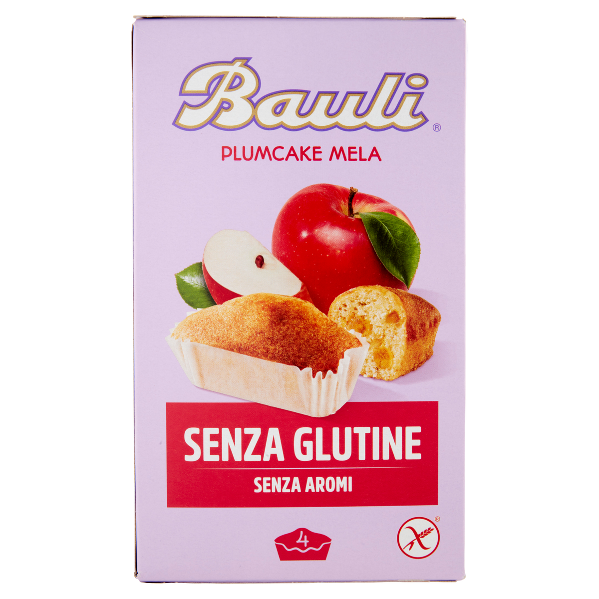 BAULI PLUMCAKE MELA SENZA GLUTINE 132g (8 in a box)