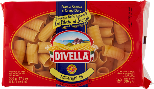 DIVELLA FORMATI SPECIALI PACCHERI RIGATI 500g (12 in a box)
