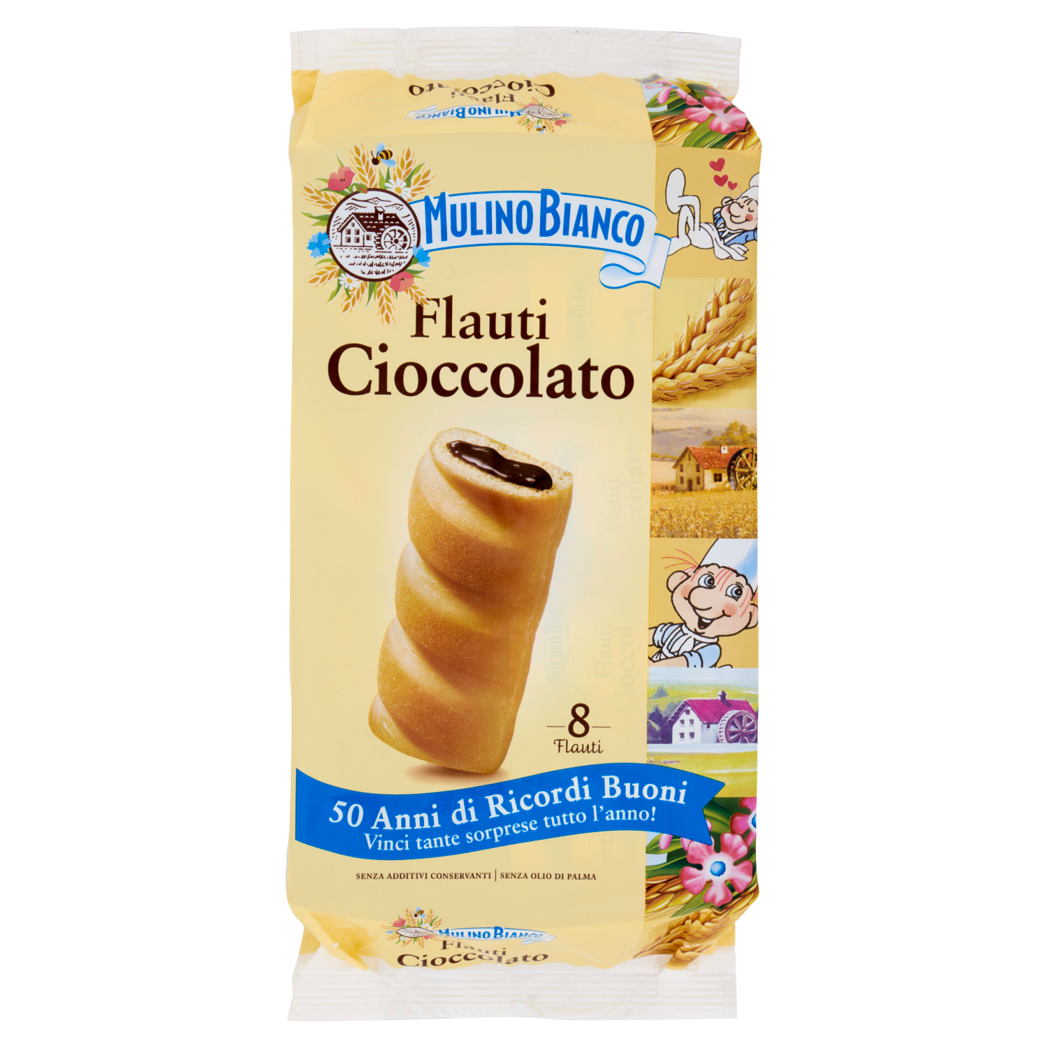 MULINO BIANCO FLAUTI CIOCCOLATO X8 280g (12 in a box)