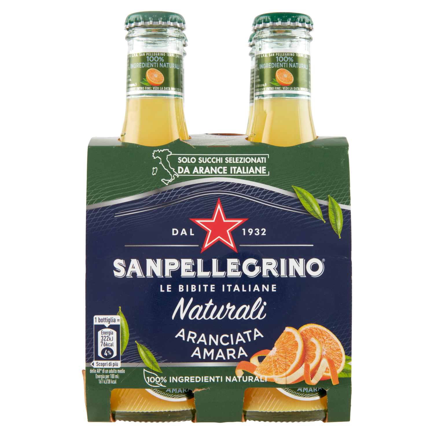 SANPELLEGRINO ARANCIATA AMARA 200ml X4 800ml (6 in a box)