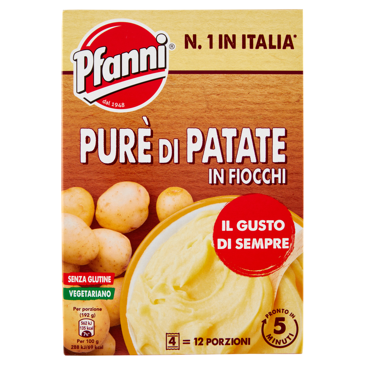 PFANNI PURE' DI PATATE IN FIOCCHI 4 BUSTE 300g (12 in a box)
