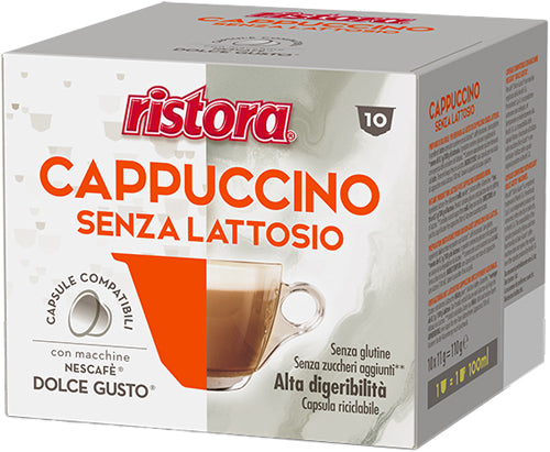Ristora Capsule Cappuccino Senza Lattosio Comp.Ndg g.11x10 (4 In A Box) (£3.38 Each)