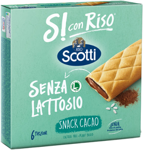 Scotti Si'Con Riso Snack Al Cacao Senza Lattosio gr 150(6pz) (10 In A Box) (£1.98 Each)