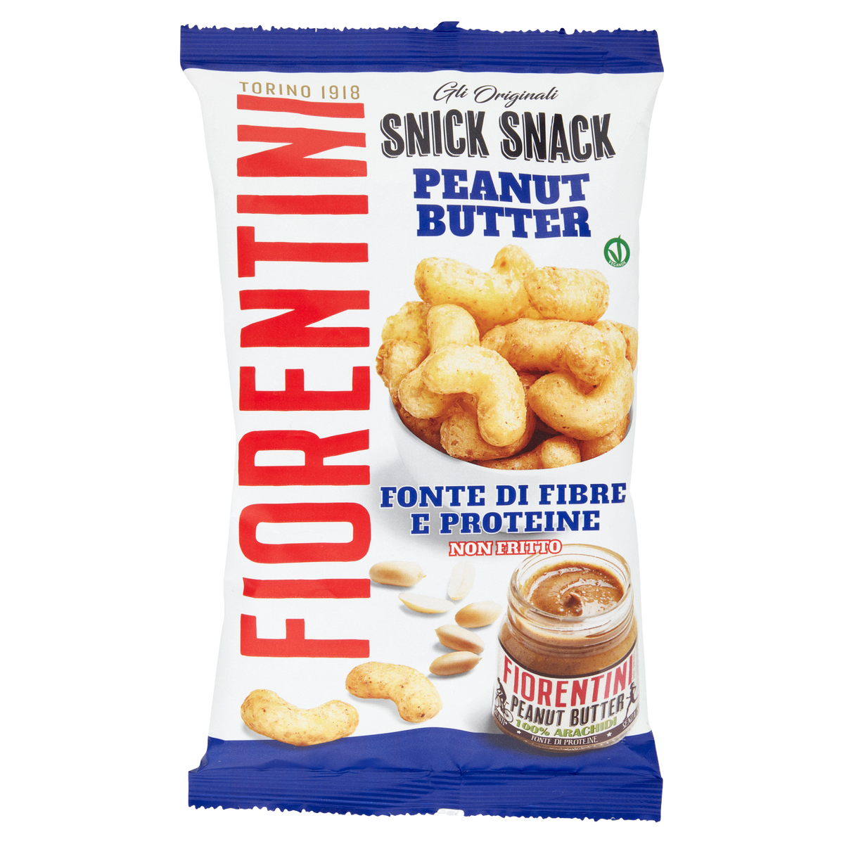 FIORENTINI SNICK SNACK CORNETTI DI MAIS CREMA DI ARACHIDI 70g (10 in a box)