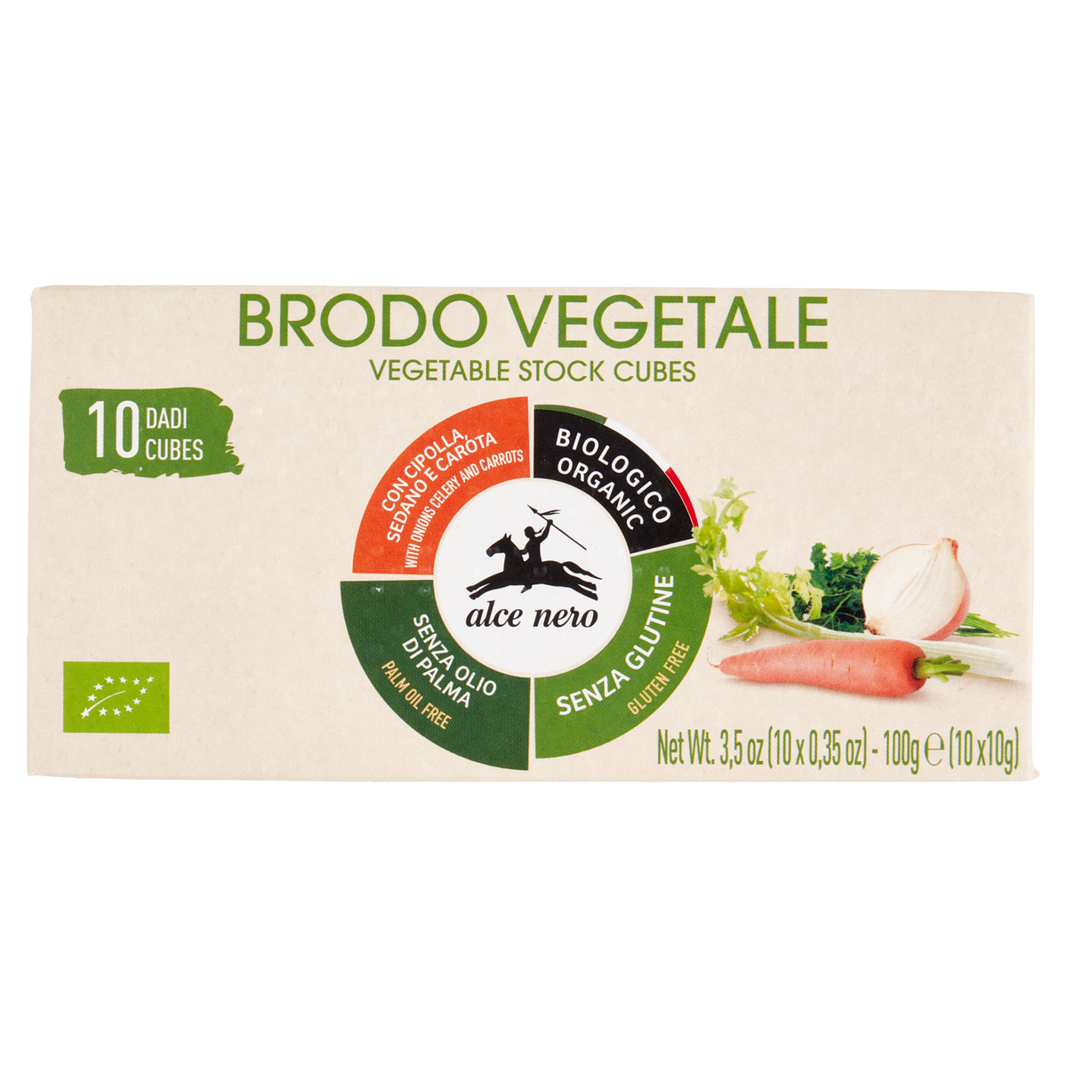 ALCENERO 10 DADI BIO VEGETALE 100g (24 in a box)