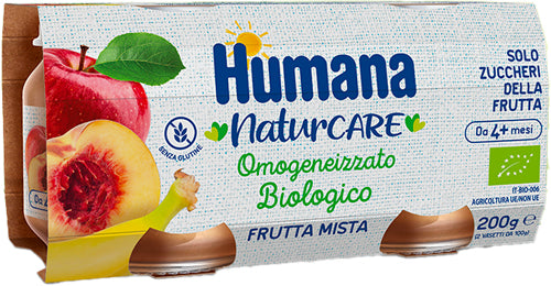 HUMANA OMOGENEIZZATO FRUTTA MISTA BIO 100X2