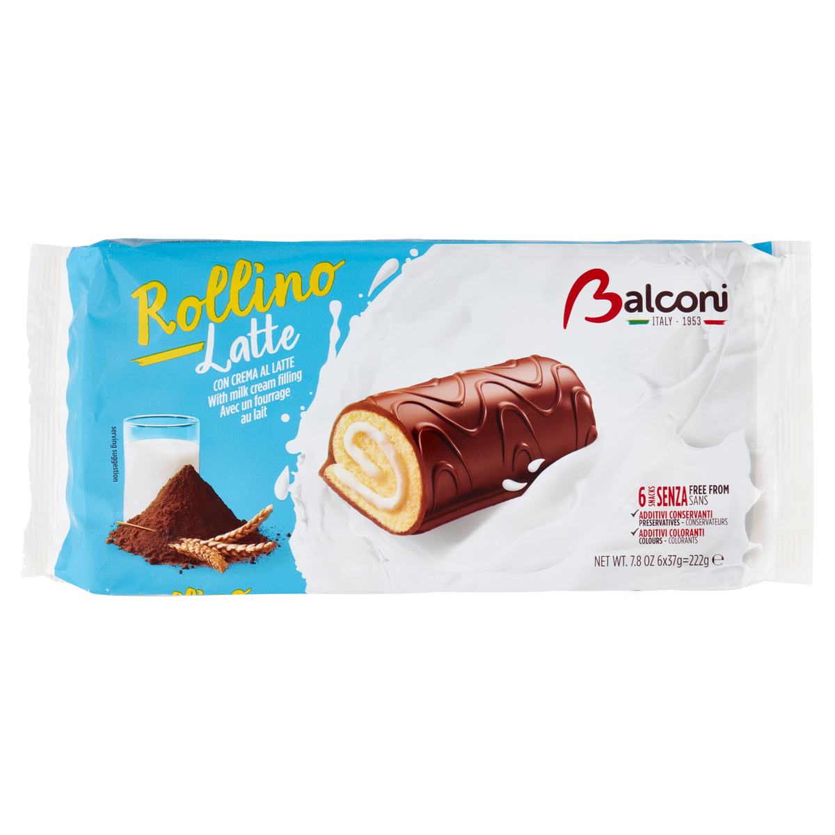 BALCONI ROLLINO LATTE X6 222g (20 in a box)