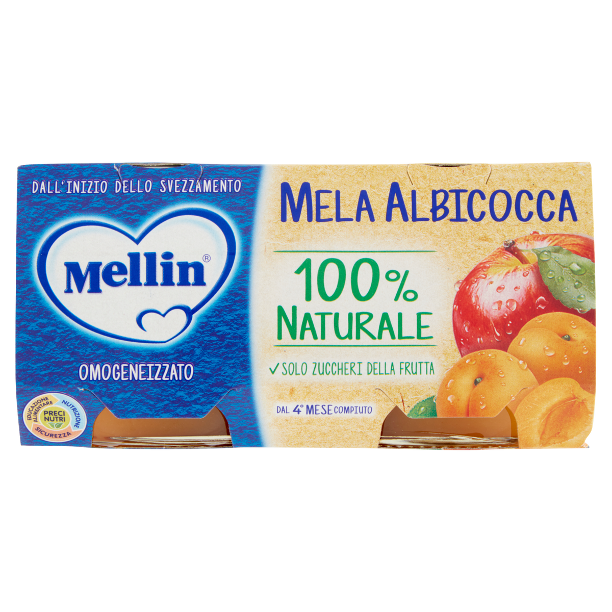 MELLIN OMOGENEIZZATO ALLA FRUTTA ALBICOCCA 100GR X2 200g (12 in a box)