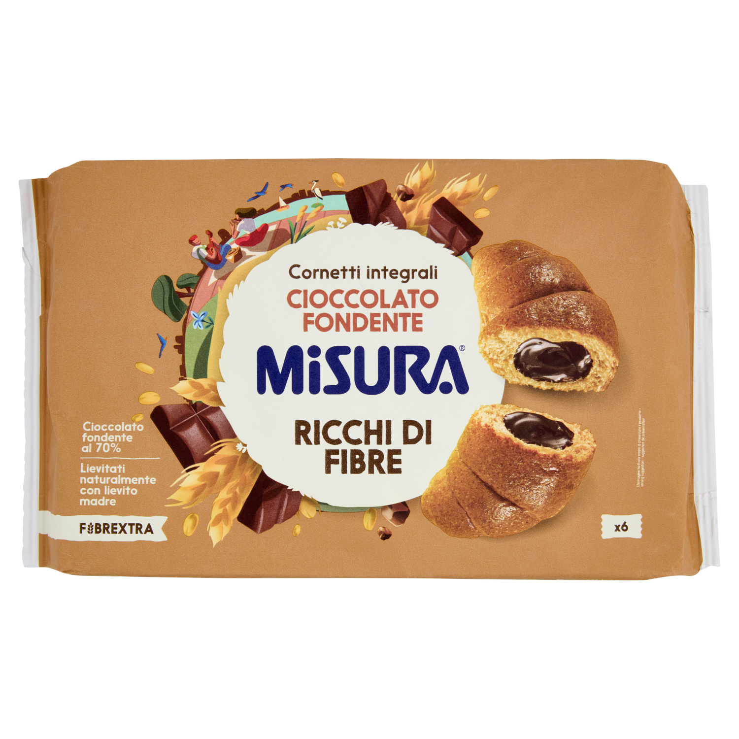 MISURA CROISSANT INTEGRALE CIOCCOLATO 300g (8 in a box)