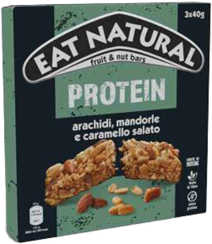 Eat Natural Caramello Salato e Arachidi 3 × 40g (12 In A Box) (£2.56 Each)