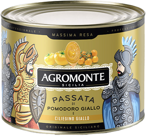 Agromonte Passata Di Pomodorociliegino Giallo Latta Kg 2 (2 In A Box) (£7.52 Each)