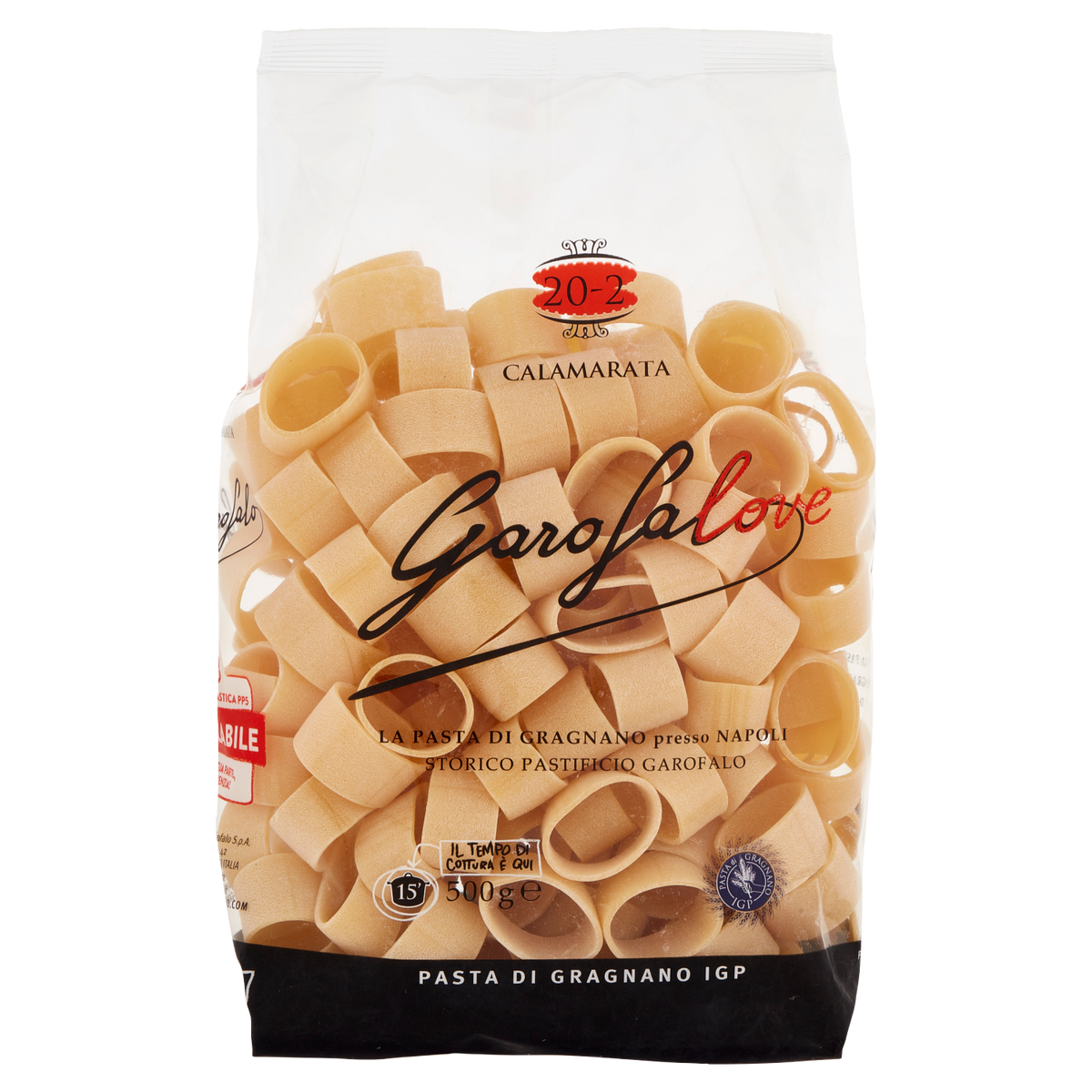 GAROFALO PASTA DI SEMOLA FORMATI SPECIALI CALAMARATA 500g (12 in a box)