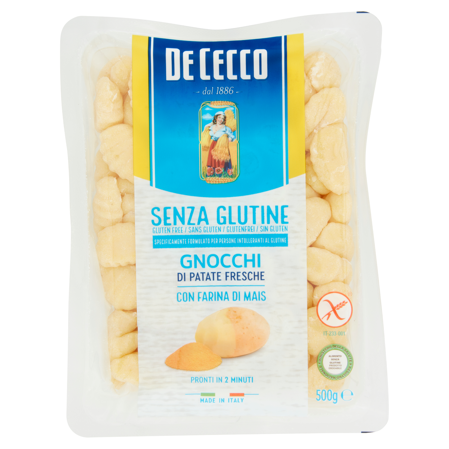 DE CECCO GNOCCHI SENZA GLUTINE 500g (12 in a box)