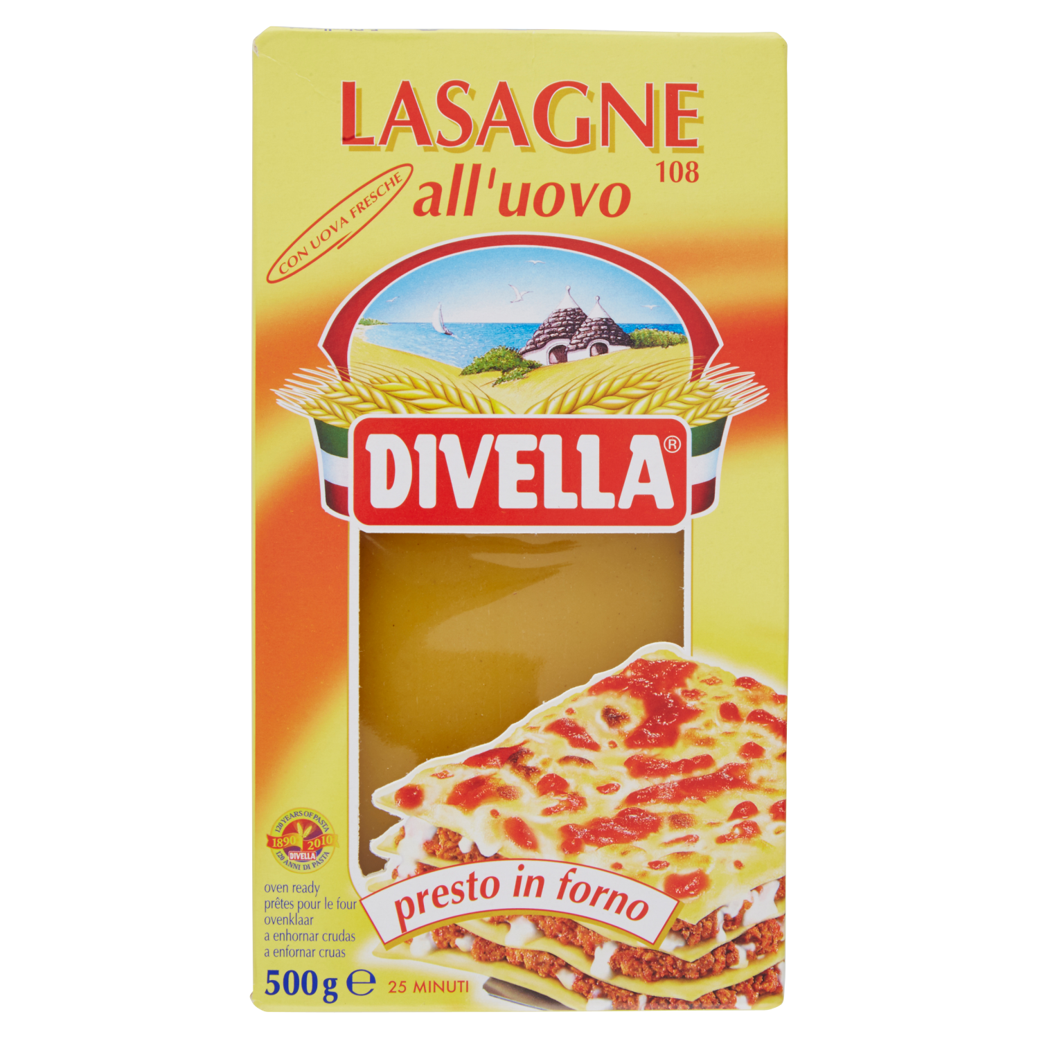 DIVELLA LASAGNE ALL'UOVO 500g (12 in a box)