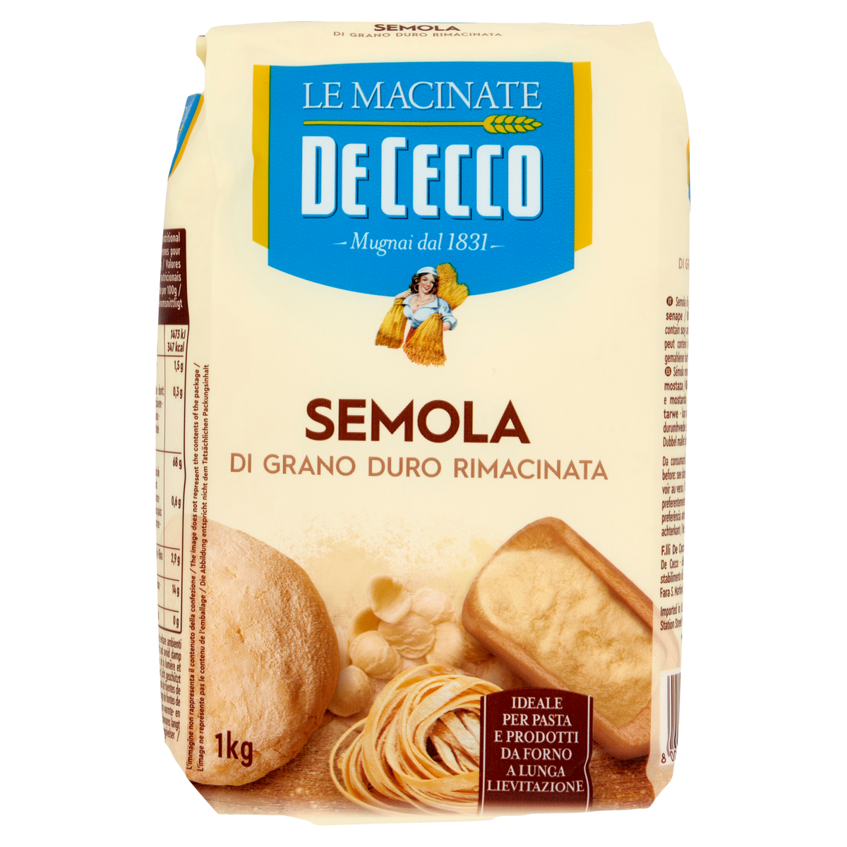 DE CECCO SEMOLA RIMACINATA 1kg (10 in a box)