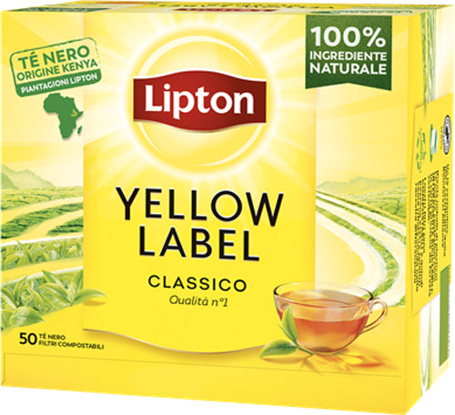 Lipton Tea Yellow Label 50 Filtri Classico (10 In A Box) (£2.54 Each)