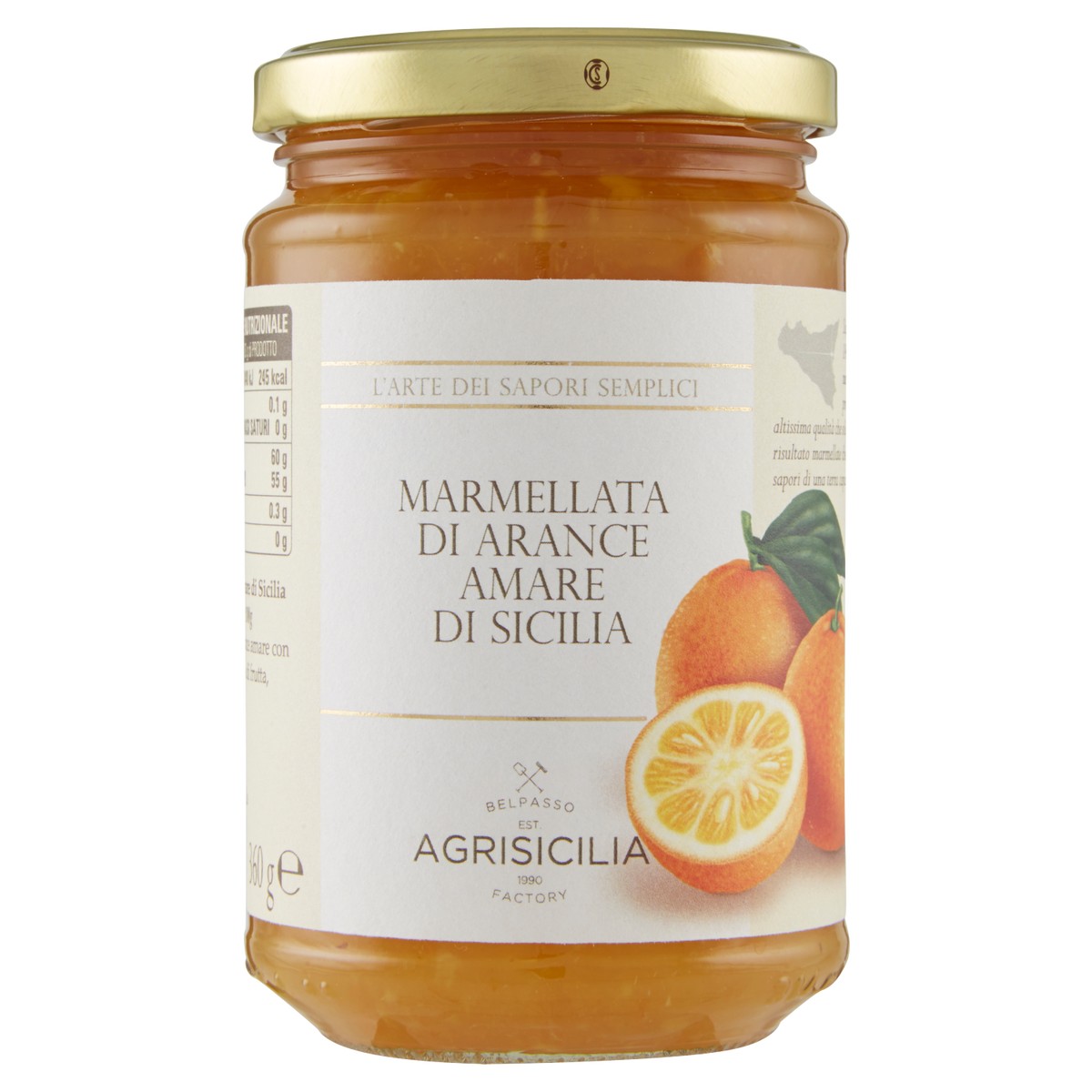 AGRISICILIA MARMELLATA ARANCE AMARE 360g (6 in a box)
