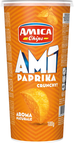 Amica Chips Ami' Paprika gr.100 (16 In A Box) (£0.92 Each)