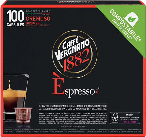 Vergnano Capsule Nespresso gr.5x100 -Compostabile- (1 In A Box) (£20.21 Each)
