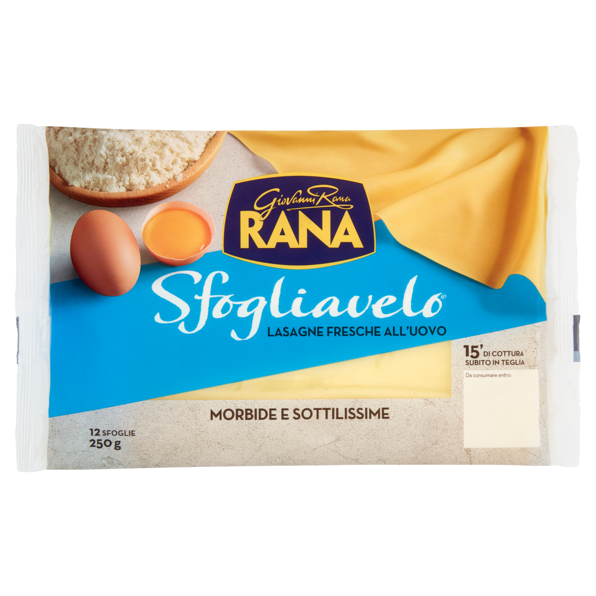 RANA SFOGLIAVELO LASAGNE FRESCHE ALL'UOVO 250g (12 in a box)