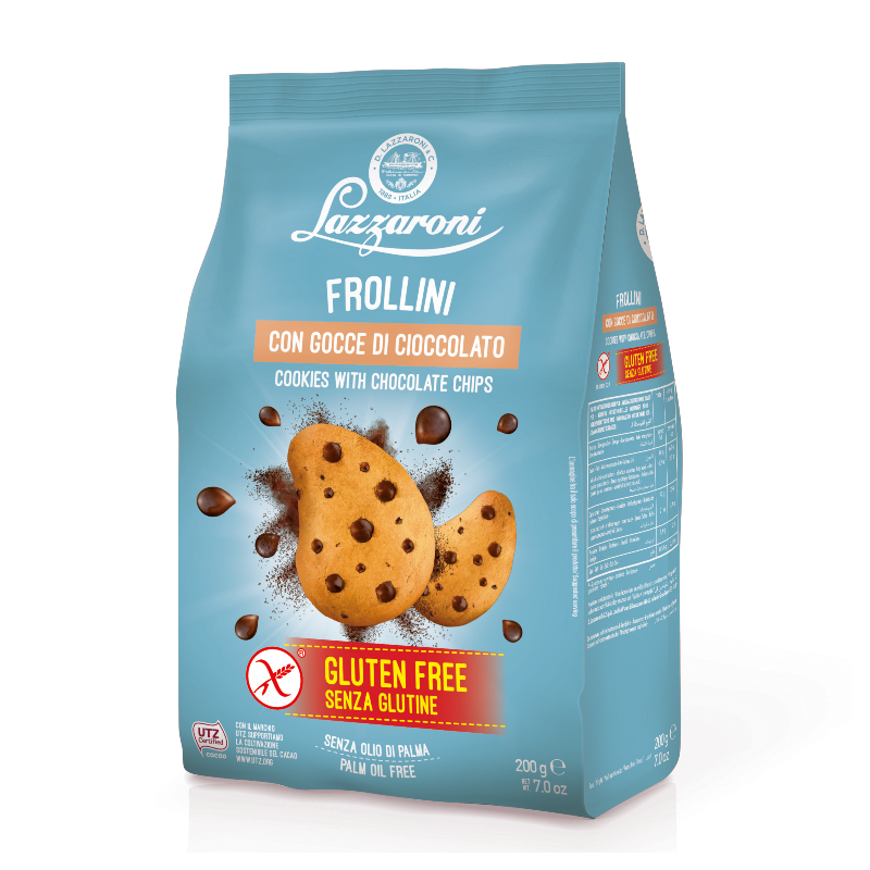 LAZZARONI FROLLINI gluten-free GOCCE DI CIOCCOLATO 200g (10 in a box)