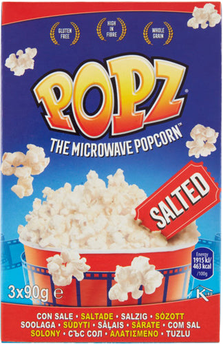 Amica Chips Popz Pop Corn Microwave Salted g.270 (12 In A Box) (£1.85 Each)