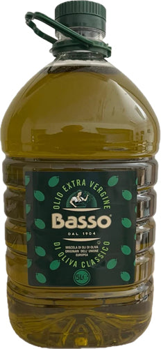 Basso Olio Extra Vergine Di Oliva 5L Comunitario Pet (2 In A Box) (£23.85 Each)