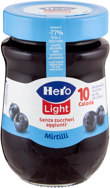 Hero Confettura Mirtilli Light Senza Zucchero 280 Gr