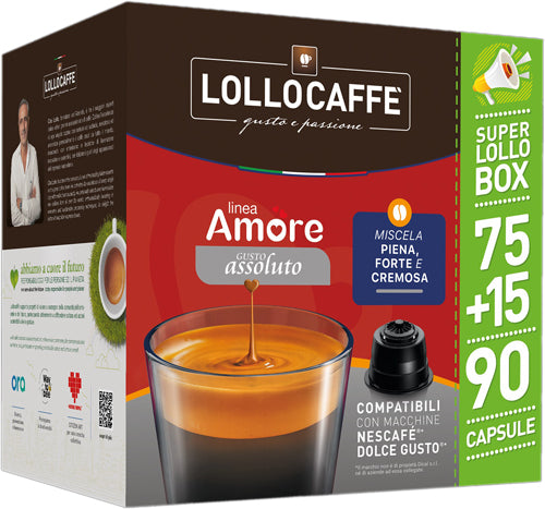 Lollo Caffe Capsule 75+15 Comp. Nescafe Dolce Gusto (Single Item)
