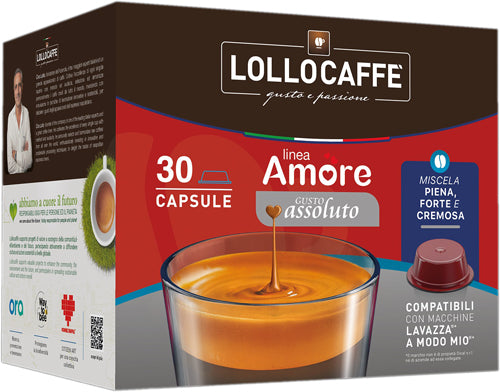 Lollo Caffe Capsule X30 Comp.Lavazza A Modo Mio Linea Amore (Single Item)