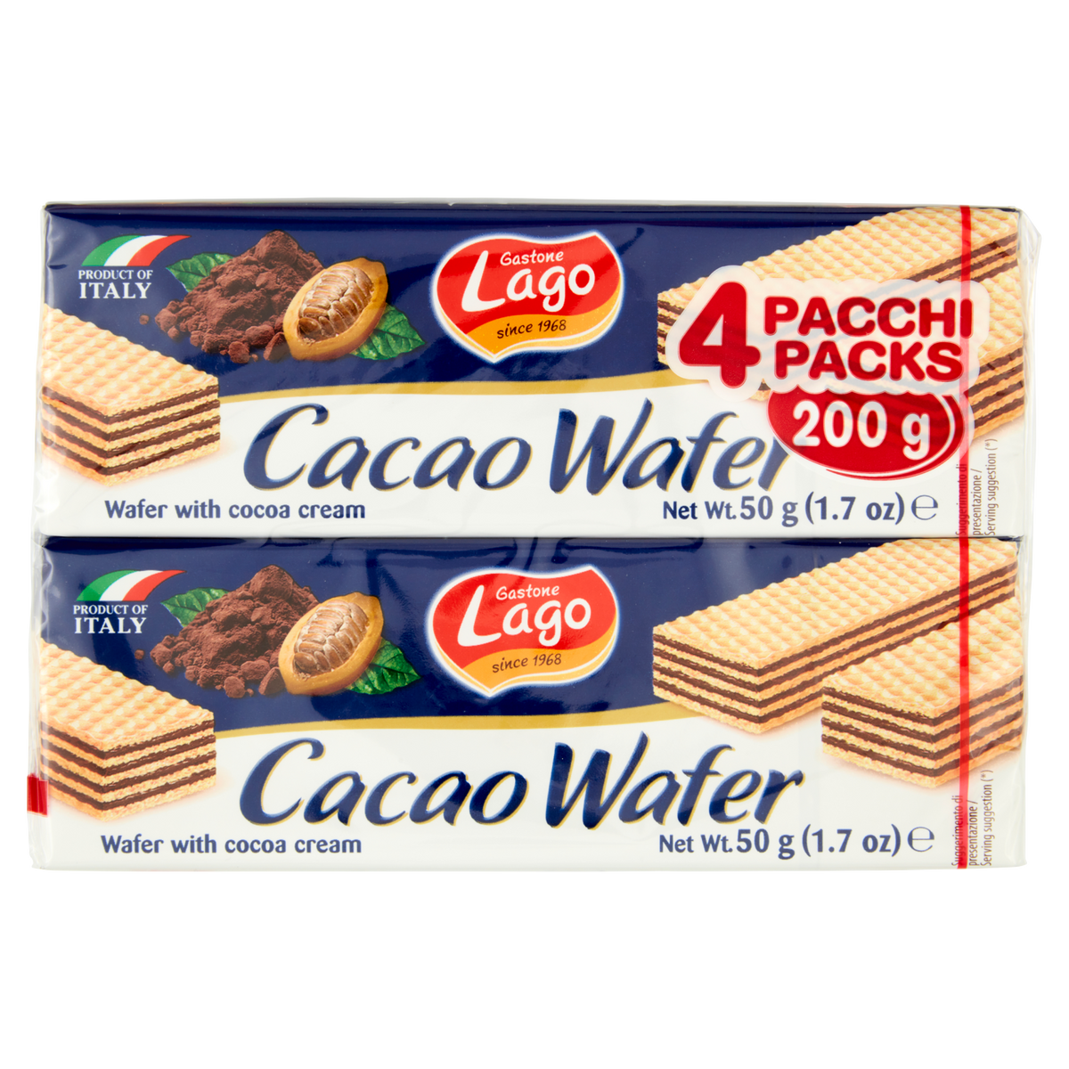 LAGO WAFER CACAO 50gX4 (32 in a box)