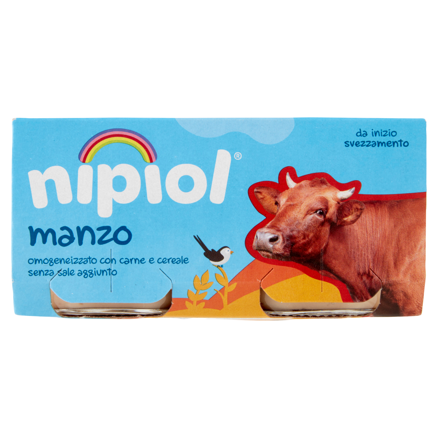 NIPIOL OMOGENEIZZATO ALLA CARNE MANZO 80GR X2 160g (12 in a box)