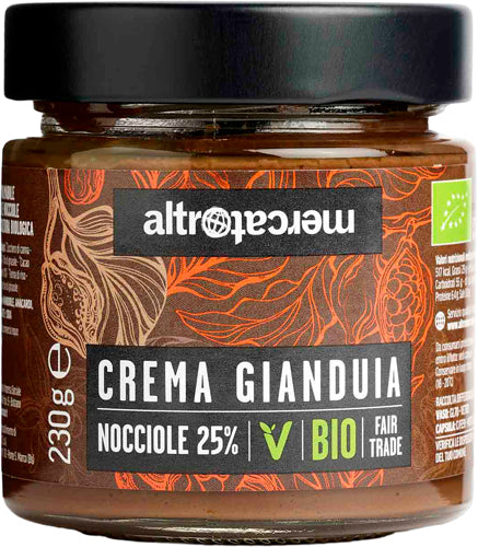 Altromercato Crema Gianduia Nocciole 25% Bio gr.230 (12 In A Box) (£4.70 Each)
