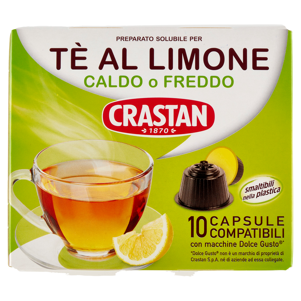 CRASTAN TE LIMONE TE LIMONE CAPSULE D.G. X 10 (6 in a box)